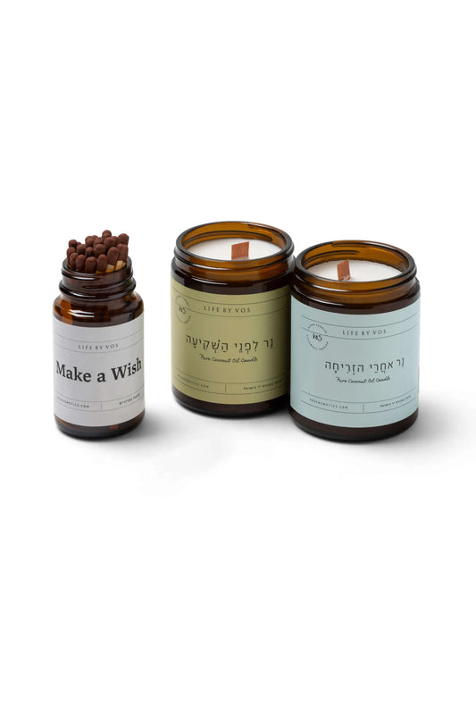 זוג נרות וגפרורים