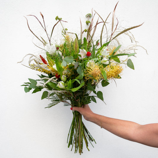 זר צהוב, לבן וכתום