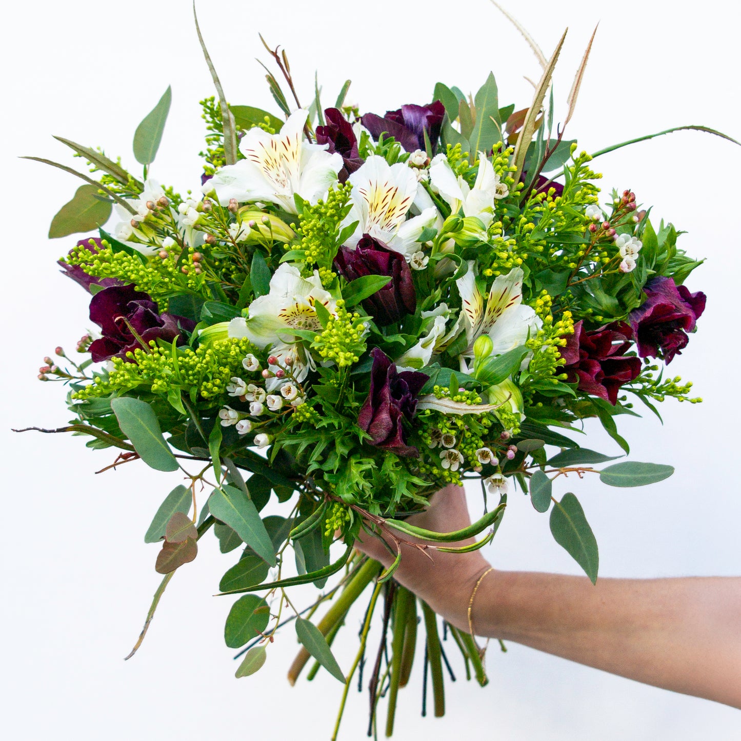 זר בורדו, לבן וצהוב