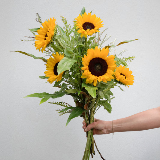 זר חמניות ראש קטן