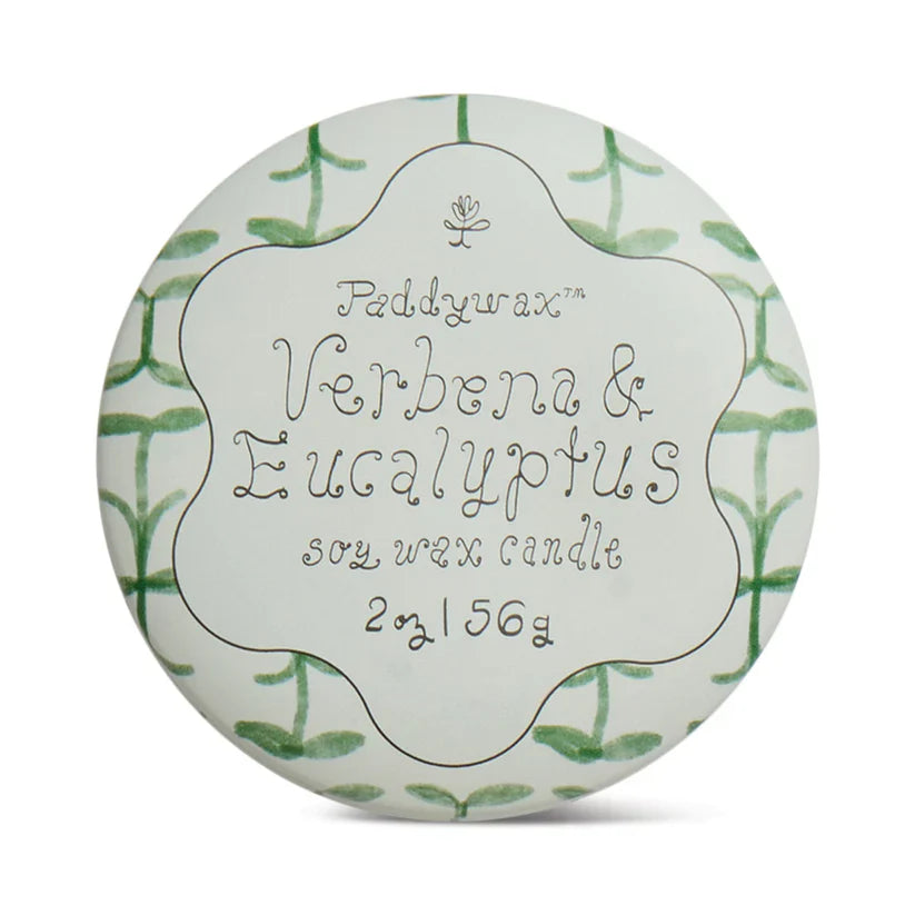 נר בקופסת פח: Tulip, Verbena & Lemongrass