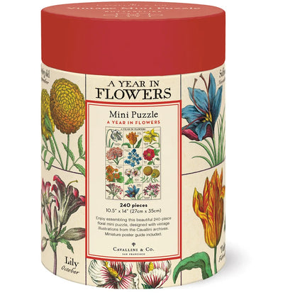 מיני-פאזל 240 חלקים: A Year in Flowers