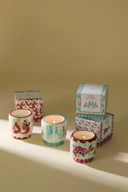 נר: A Dopo Blue Cheetahs, Linen & Orris