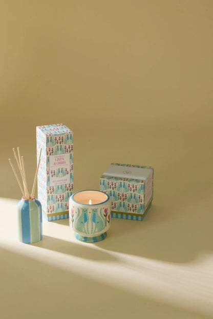 נר: A Dopo Blue Cheetahs, Linen & Orris