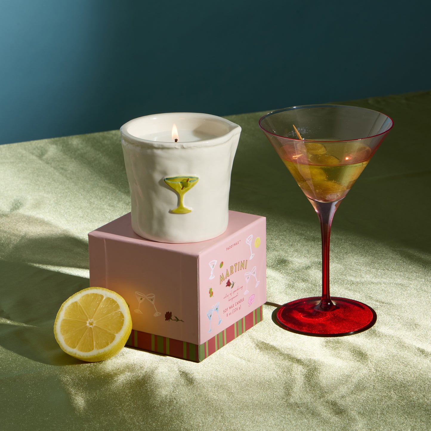 נר קרמיקה ריחני 'Martini'