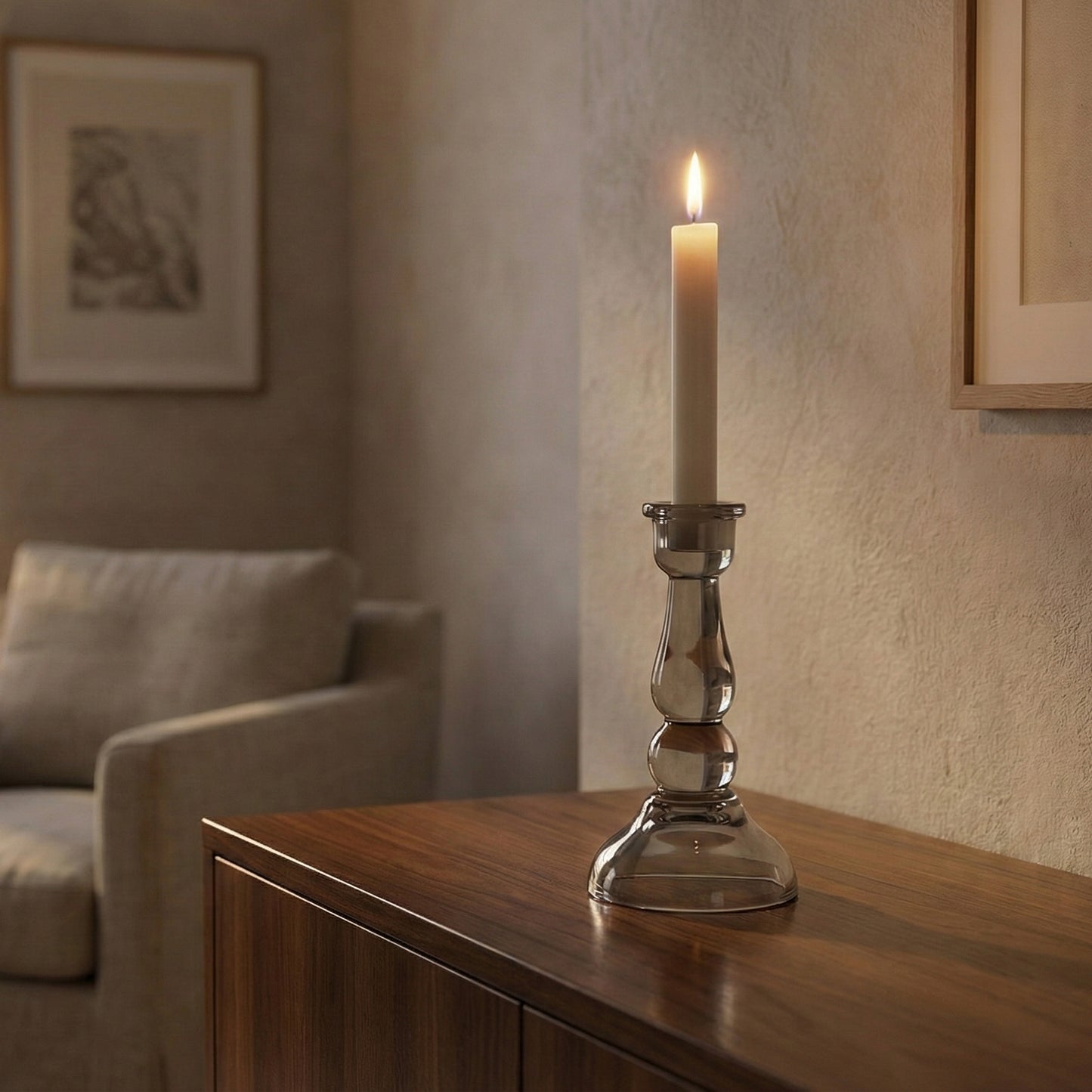 פמוט זכוכית: Black