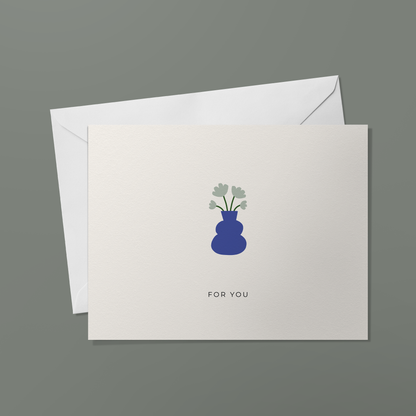 מארז 5 כרטיסי ברכה עם מעטפות בסגנון VASE
