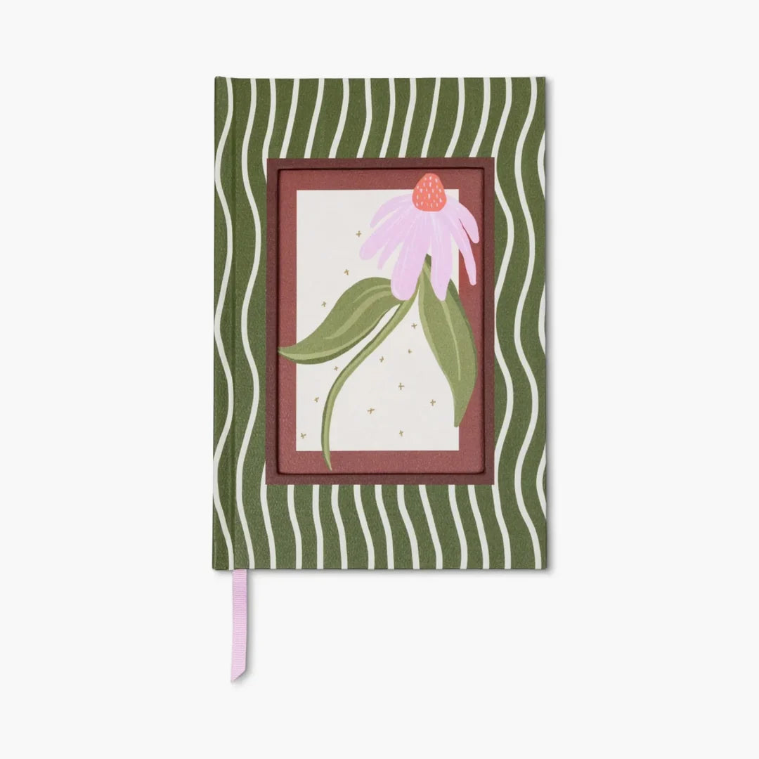 מחברת שורה: Framed Floral Coneflower