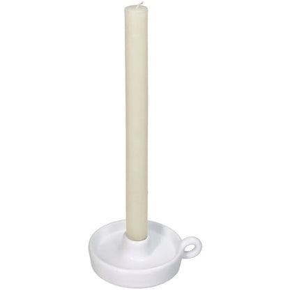 פמוט חרס עגול: White