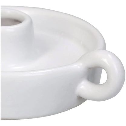 פמוט חרס עגול: White