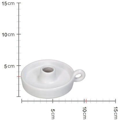 פמוט חרס עגול: White