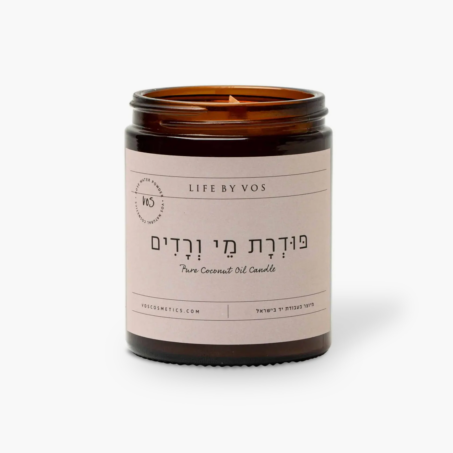 נר טבעי פודרת מי ורדים