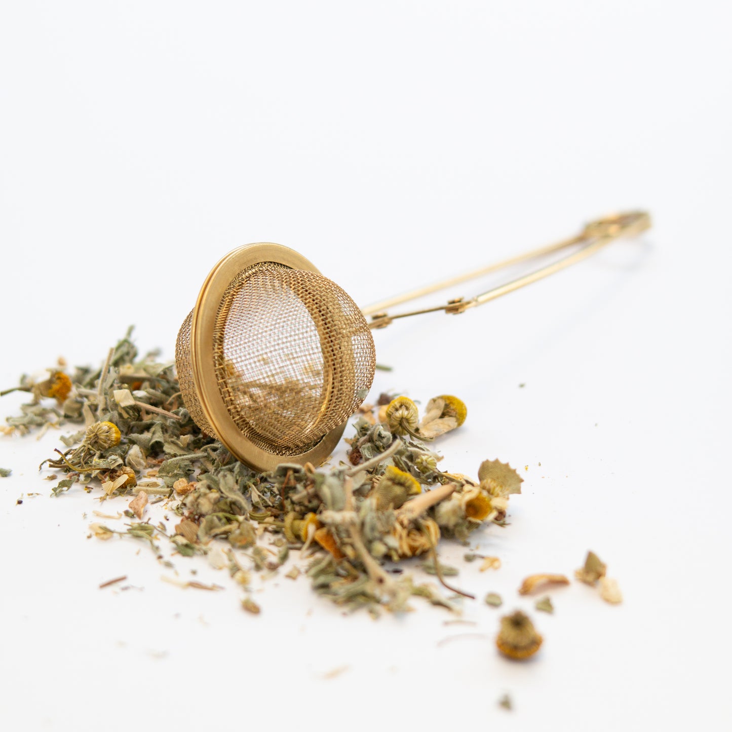 מסנן תה כדורי מנירוסטה עם ידית