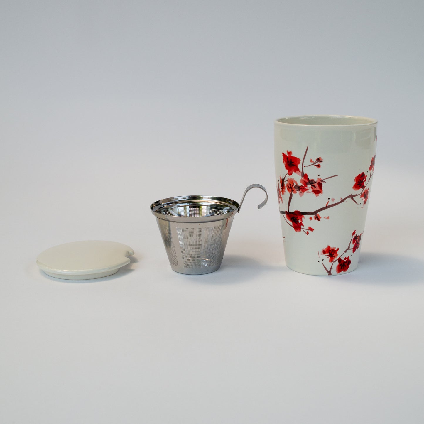 כוס תה עם מסננת - KATI Cherry Blossom