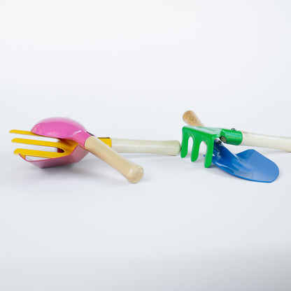 סט כלי גינון צבעוני לילדים – 5 חלקים