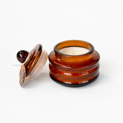 נר זכוכית אמבר - רימון ערמונים