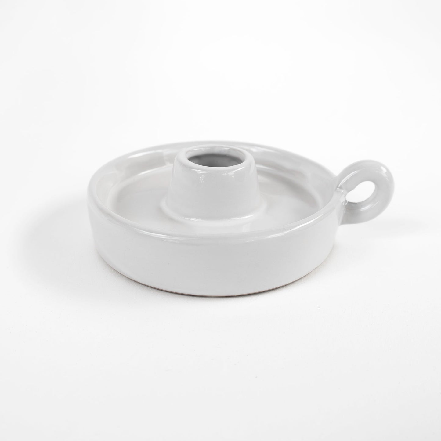 פמוט חרס עגול: White