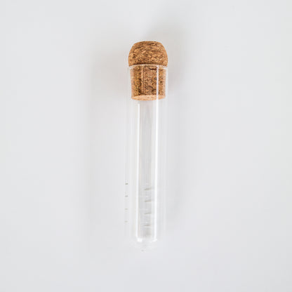 מבחנת תה מזכוכית עם פקק שעם