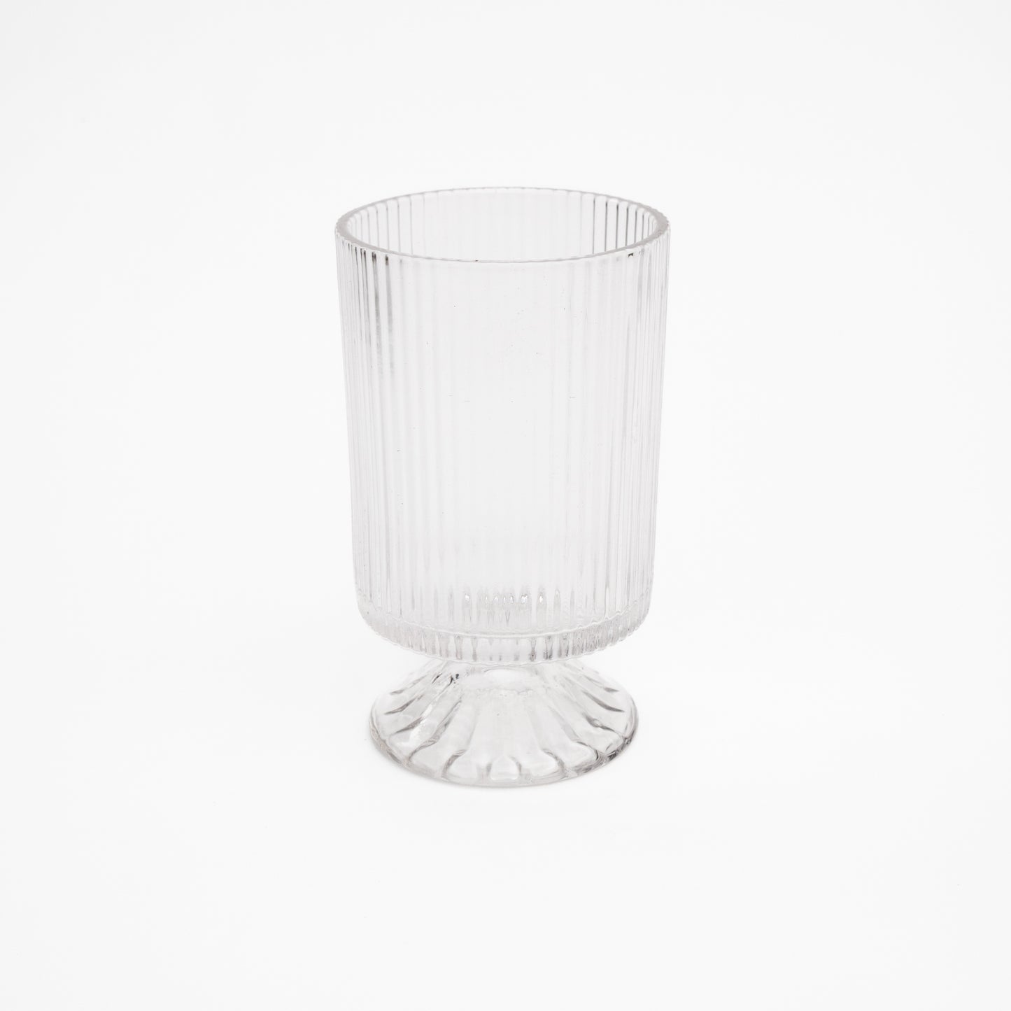 אגרטל זכוכית פסים עם רגל