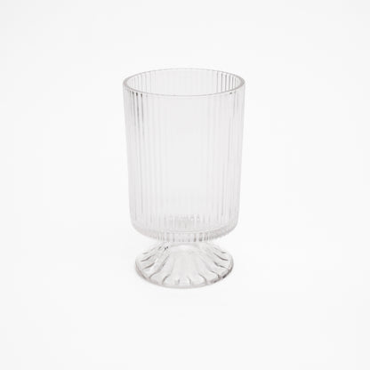 אגרטל זכוכית פסים עם רגל