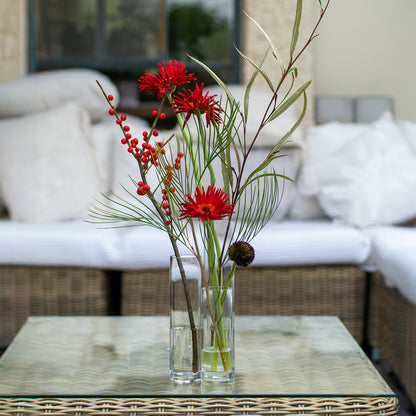 אגרטל זכוכית צילינדר – שלושה גבהים