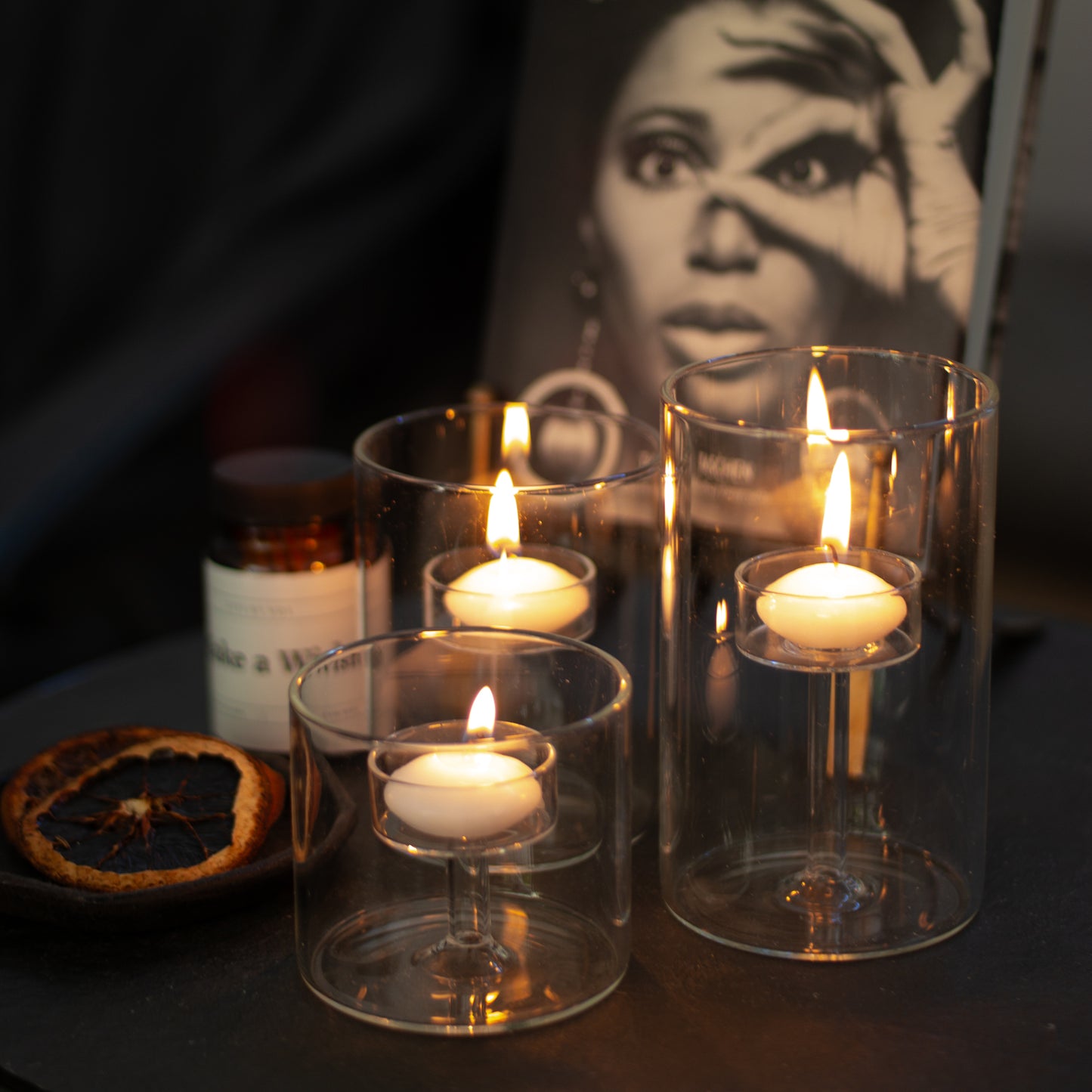 שלישיית פמוטי זכוכית