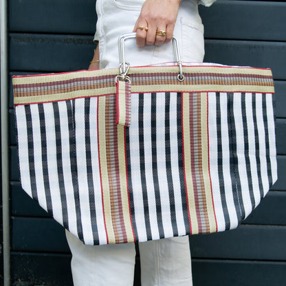 סל פסים עם ידיות M