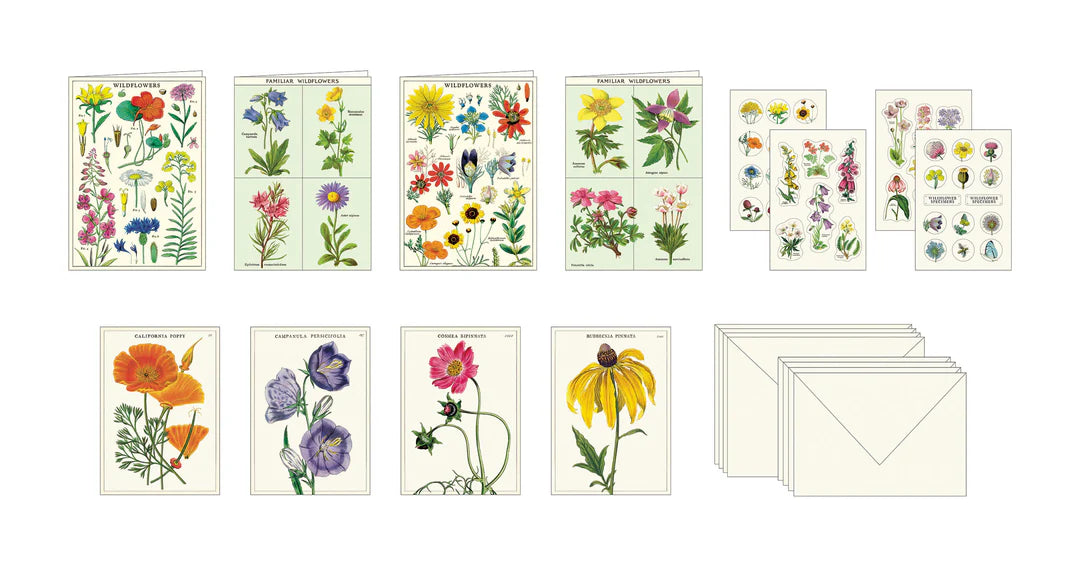 סט לכתיבת ברכות: Wildflowers