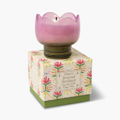 נר בכלי זכוכית: Tulip, Bronzed Gardenia