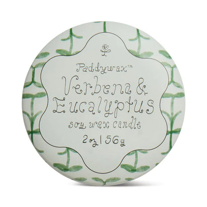 נר בקופסת פח: Tulip, Verbena & Lemongrass