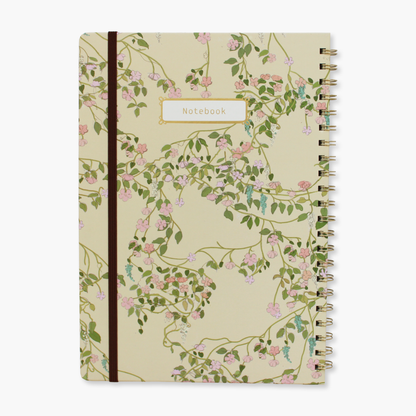 מחברת ספירלה עם חבק: Floral Vines A4