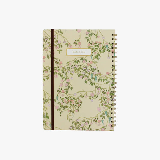 מחברת ספירלה עם חבק: Floral Vines
