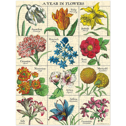 מיני-פאזל 240 חלקים: A Year in Flowers